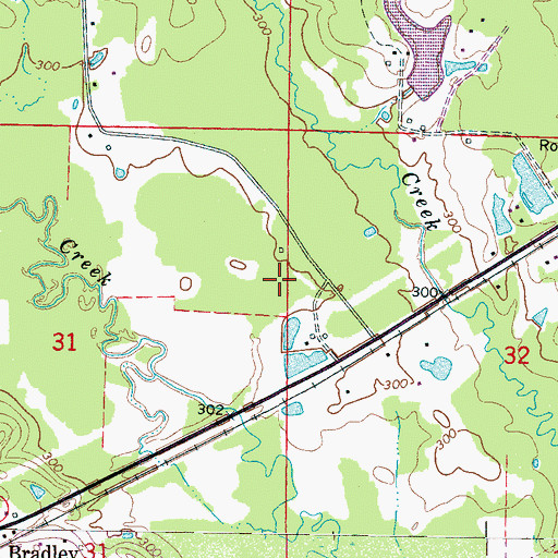 Topographic Map of Hall Lake Dam, MS