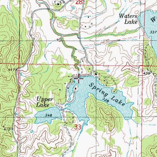 Topographic Map of Pelucia Watershed Y-33a-6 Dam, MS