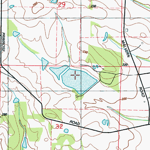 Topographic Map of Thomas Lake Dam, MS