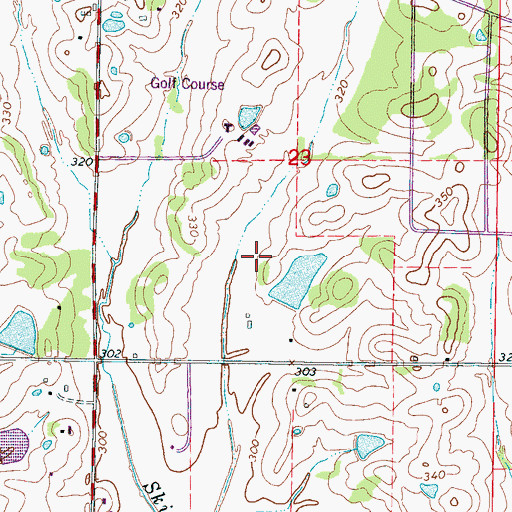 Topographic Map of Howell Lake Dam, MS