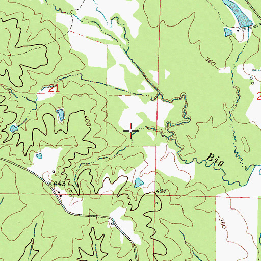 Topographic Map of McMinn Lake Dam, MS