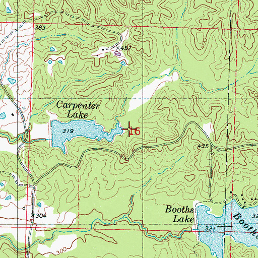 Topographic Map of Pelucia Watershed Y-33a-3 Dam, MS
