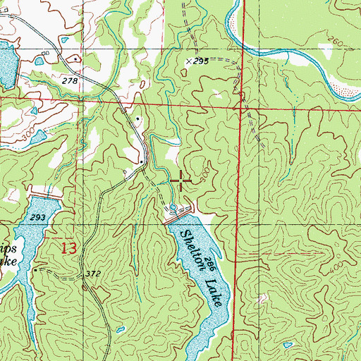 Topographic Map of Pelucia Watershed Y-33a-9 Dam, MS
