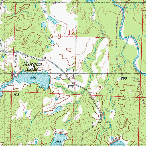 Topographic Map of Pelucia Watershed Y-33a-11 Dam, MS
