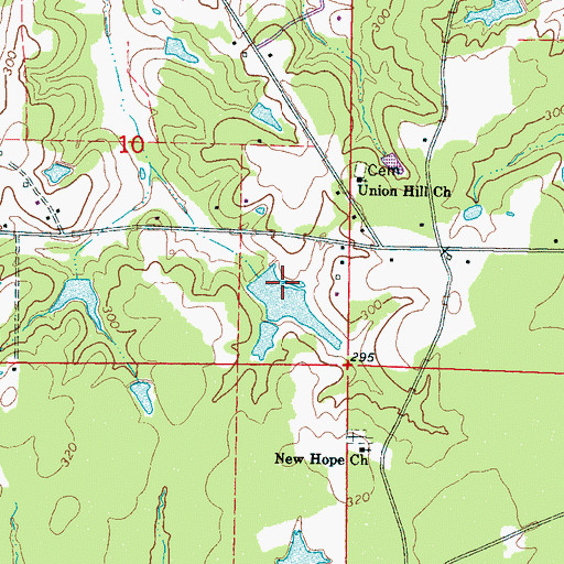 Topographic Map of Kleban Lake Dam, MS