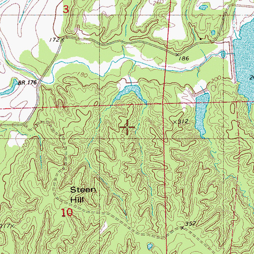 Topographic Map of Abiaca Watershed Y-34-16 Dam, MS