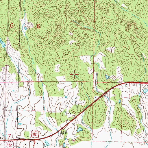 Topographic Map of Mississippi No Name 224 Dam, MS