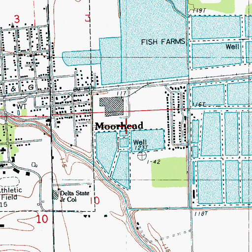 Topographic Map of Delta Processing Pond Dam, MS