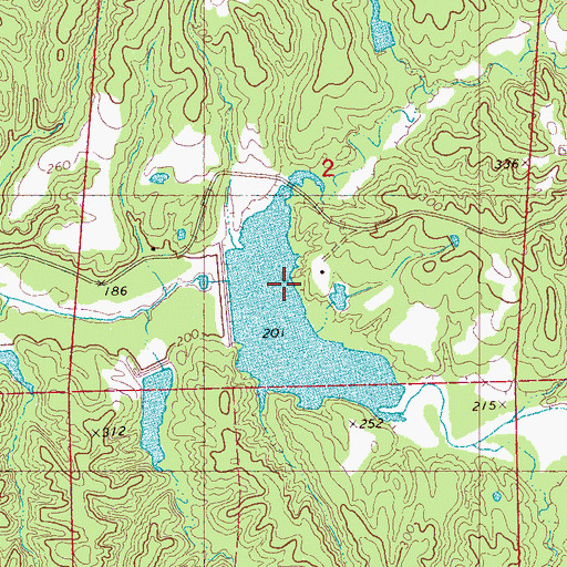 Topographic Map of Abiaca Watershed Y-34-11 Dam, MS