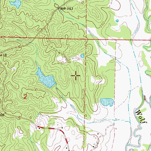 Topographic Map of W M Lott Pond Dam, MS
