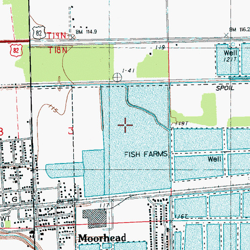 Topographic Map of Adams Lake Dam, MS