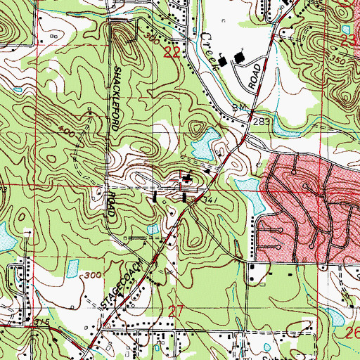 Topographic Map of Zion Hill Church (historical), AR