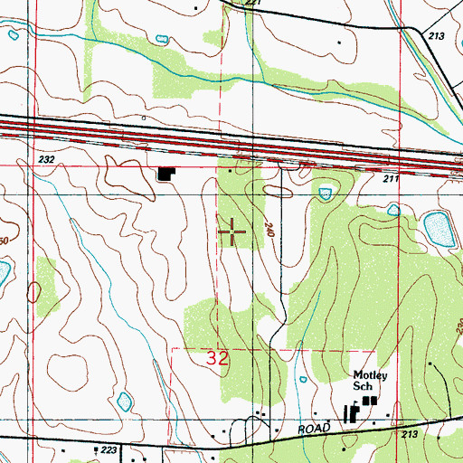 Topographic Map of Mississippi No Name 163 Dam, MS