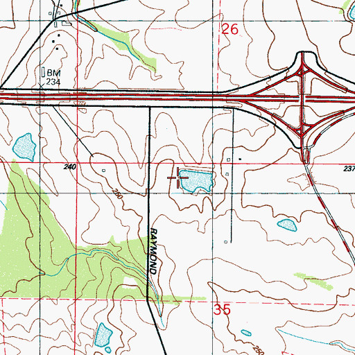 Topographic Map of Mississippi No Name 162 Dam, MS