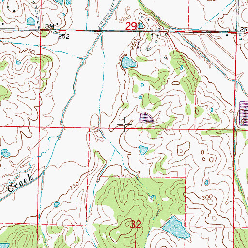Topographic Map of Starkville Sewage Lagoon Dam, MS