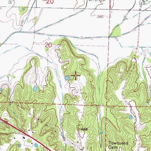 Topographic Map of Rodney Mortimer Lake Dam, MS