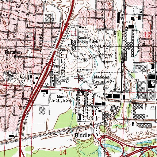 Topographic Map of East End Shopping Center, AR