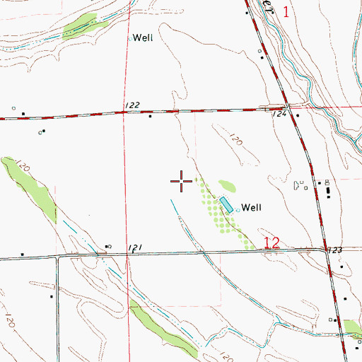 Topographic Map of Bishop Pond Dam, MS