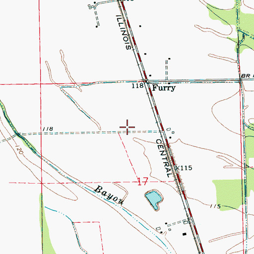 Topographic Map of Bearden Brothers Pond Dam, MS
