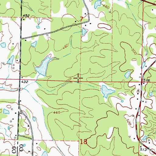 Topographic Map of Johnson Lake Dam, MS