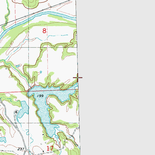 Topographic Map of Big Sand Watershed Y-32-7 Dam, MS