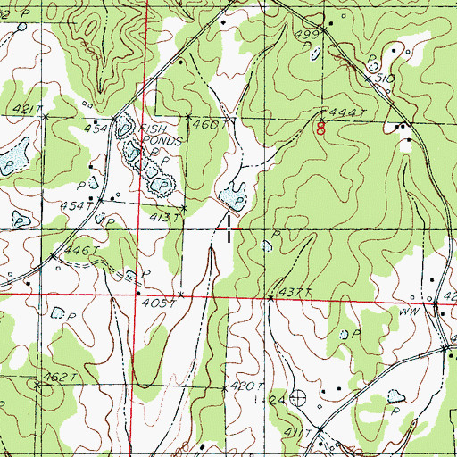 Topographic Map of Blaylock Pond Dam, MS