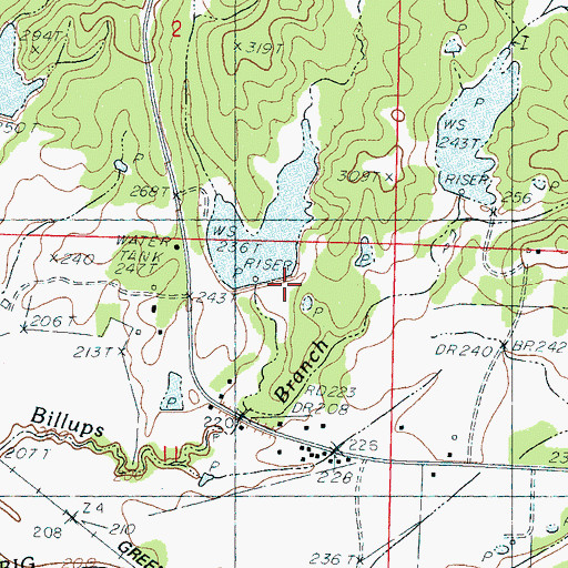 Topographic Map of Big Sand Watershed Y-32-4 Dam, MS