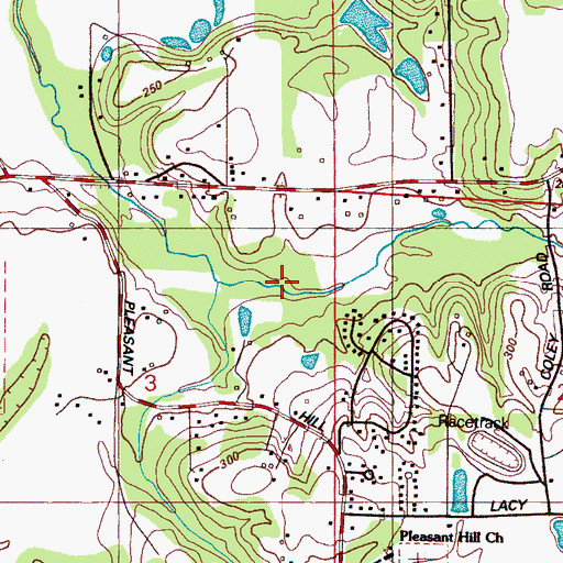 Topographic Map of Khan Catfish Pond Dam, MS