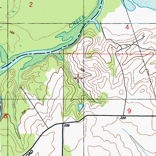 Topographic Map of Mississippi No Name 156 Dam, MS