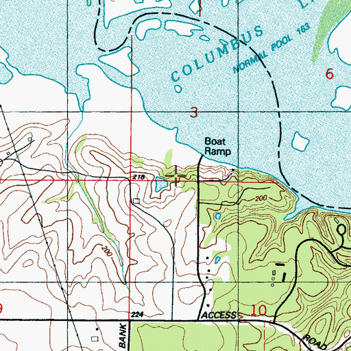 Topographic Map of Mississippi No Name 157 Dam, MS