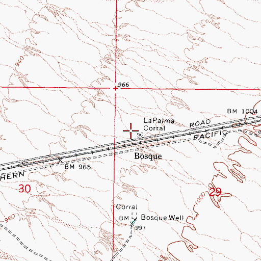 Topographic Map of LaPalma Corral, AZ