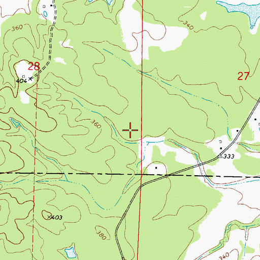 Topographic Map of Cane Lake Dam, MS