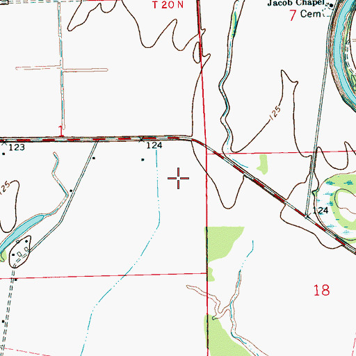 Topographic Map of Turner Arant Pond Dam, MS