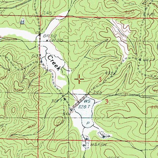 Topographic Map of Bogue Watershed Y-30-43 Dam, MS