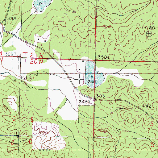Topographic Map of Bogue Watershed Y-30-54 Dam, MS