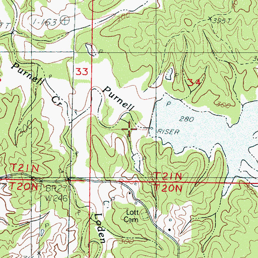 Topographic Map of Potacocawa Watershed Y-31a-13 Dam, MS
