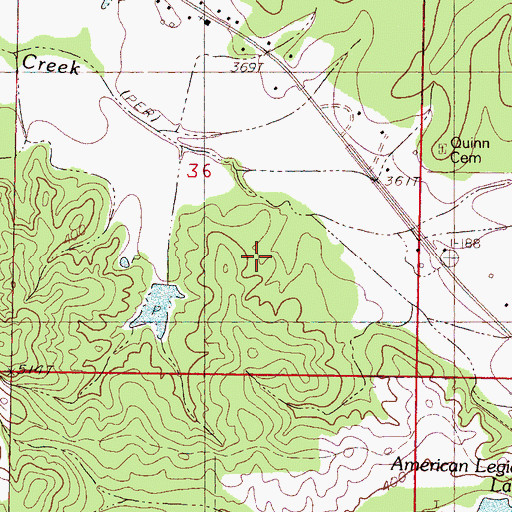 Topographic Map of Hardy Lake Dam, MS