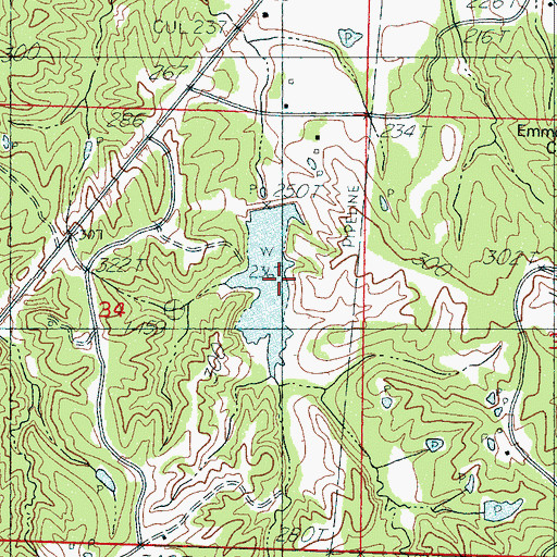 Topographic Map of Potacocowa Watershed Y-31a-4 Dam, MS