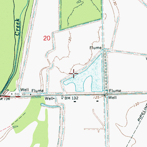Topographic Map of Mills Brothers Catfish Ponds Dam, MS