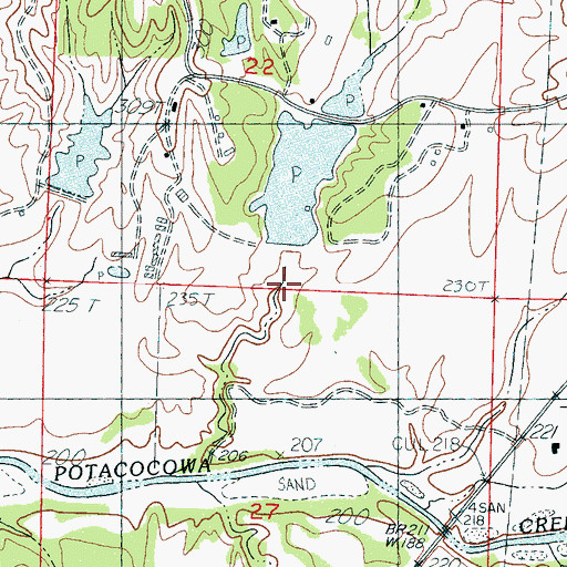 Topographic Map of Potacocowa Watershed Y-31a-5 Dam, MS