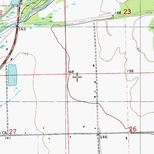 Topographic Map of Potacocowa Watershed Y-3la-28 Dam, MS