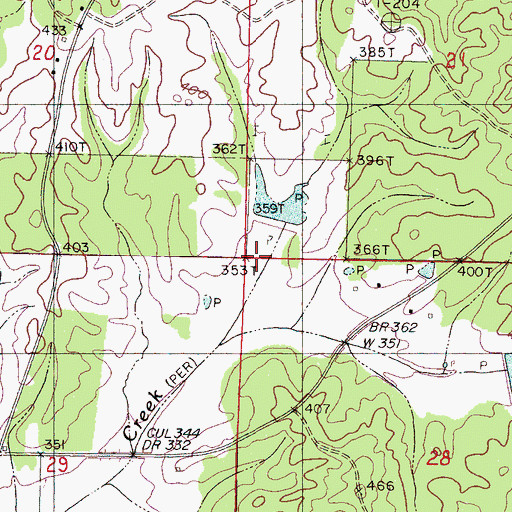 Topographic Map of Bogue Watershed Y-30-85 Dam, MS