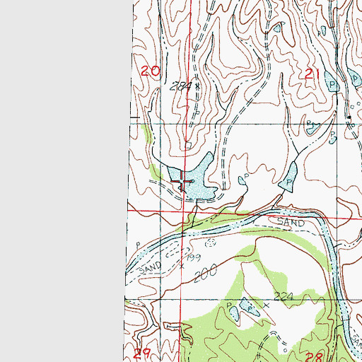 Topographic Map of Potacocowa Watershed Y-31a-20 Dam, MS