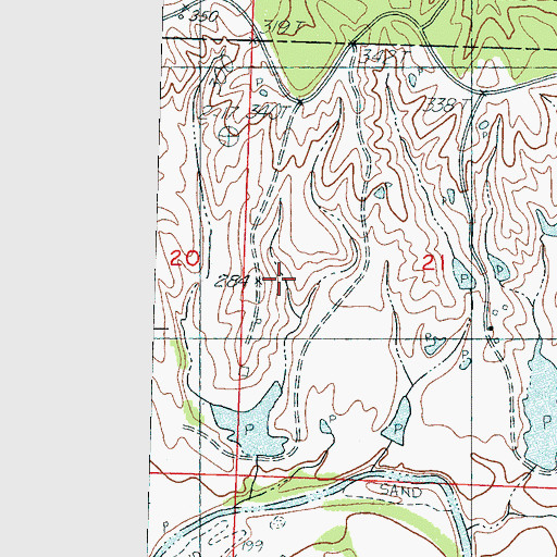 Topographic Map of Potacocowa Creek Watershed Y-31a-26 Dam, MS