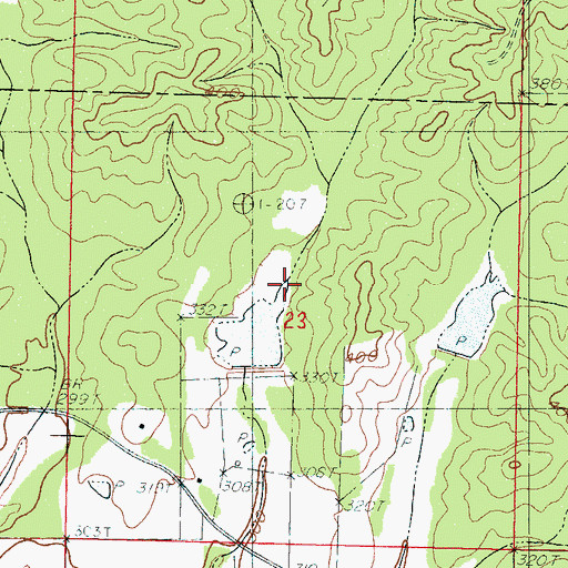 Topographic Map of Bogue Watershed Y-30-84 Dam, MS
