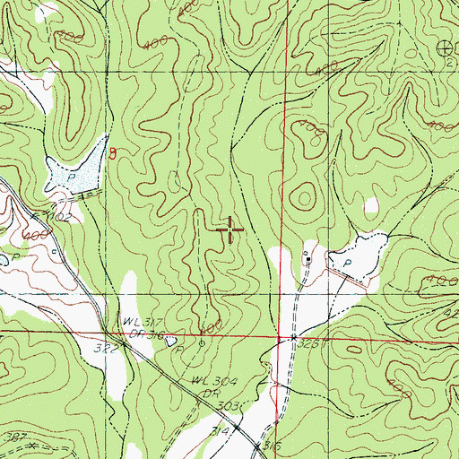 Topographic Map of Bogue Watershed Y-30-90 Dam, MS