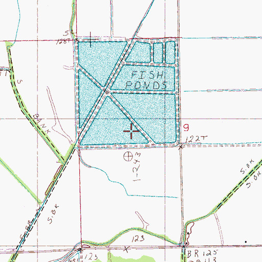 Topographic Map of Hugh Aarant Ponds Dam, MS