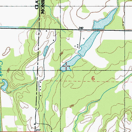 Topographic Map of Ben Lilly Pond Dam, MS