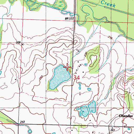 Topographic Map of Bowman Lake Dam, MS
