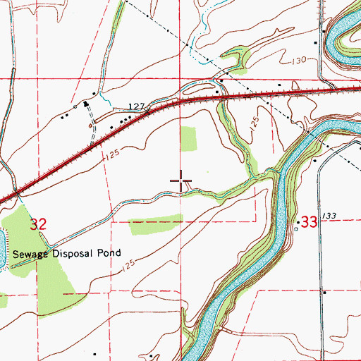 Topographic Map of Ruleville Lagoon Dam, MS